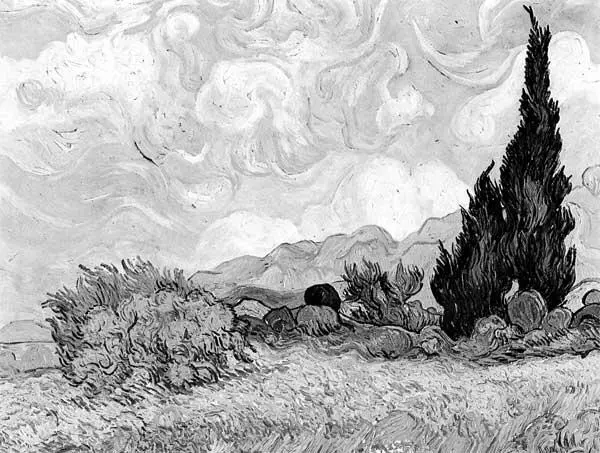 Винсент Ван Гог Пшеничное поле с кипарисами вариант Сентябрь 1889 - фото 1