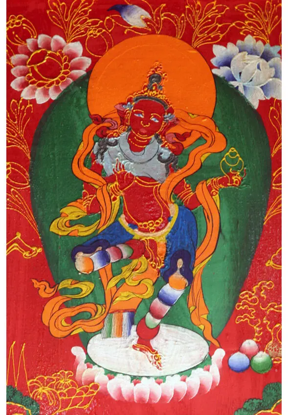 Изображение тантрической Ваджрайогини в монастыре Таши Лхунпо Шигатзе Тибет - фото 1