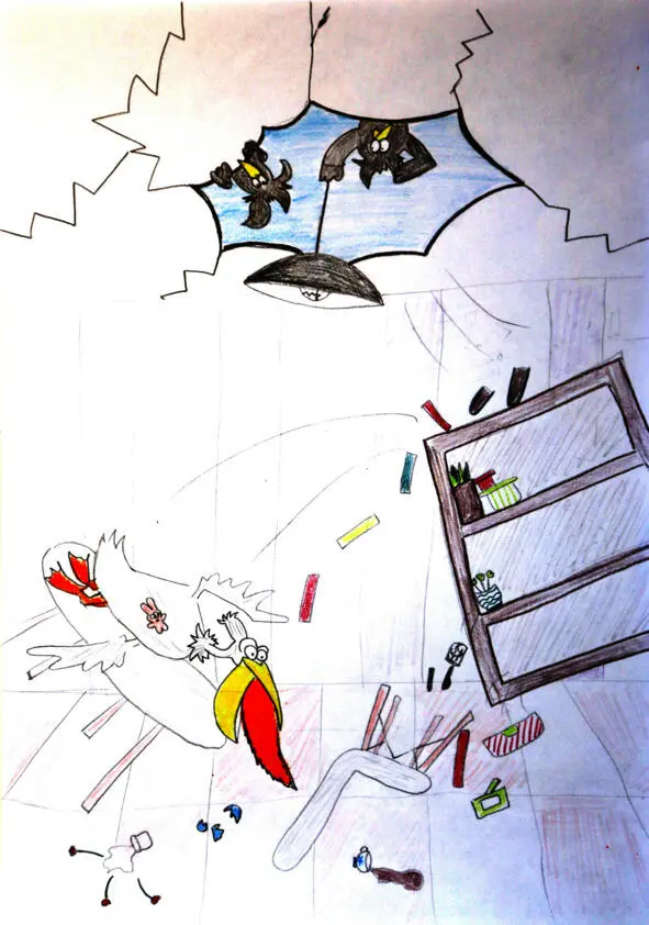 Вороны заглянули в дыру в крыше Пеликан лежал в куче поломанной мебели из его - фото 5