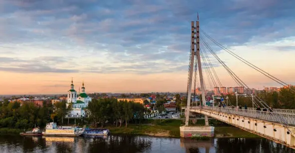 Мост Влюбленных и левый берег Туры Этот первый тюменский деревянный мост - фото 8