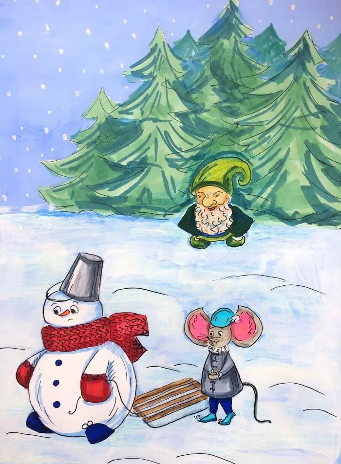 И тут мышонок робко предложил Понго отправиться за ёлкой в Новогоднее - фото 1