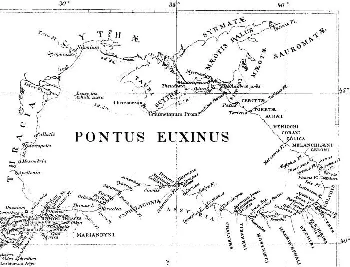 Рис 1 Названия взятые из текста перипла Сцилакса Карианденского нанесенные - фото 2