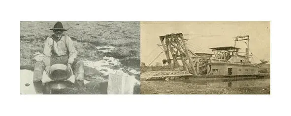 Рисунок 12 Старатель и драга Драга захватывает ковшами и золотоносный слой и - фото 12