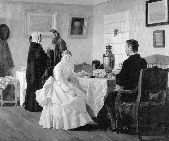 Неврев Н В 18301904 Смотрины 1888 Москва ГТГ Наутро Фёдор позвонил Илье - фото 8