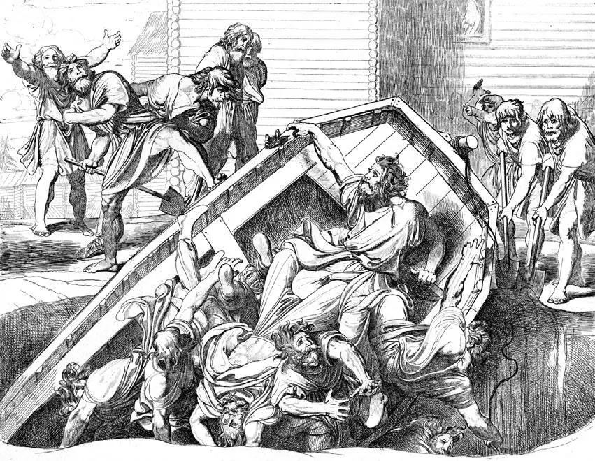 Мщение Ольги против идолов древлянских1839 г Гравюра из Очерков событий из - фото 10