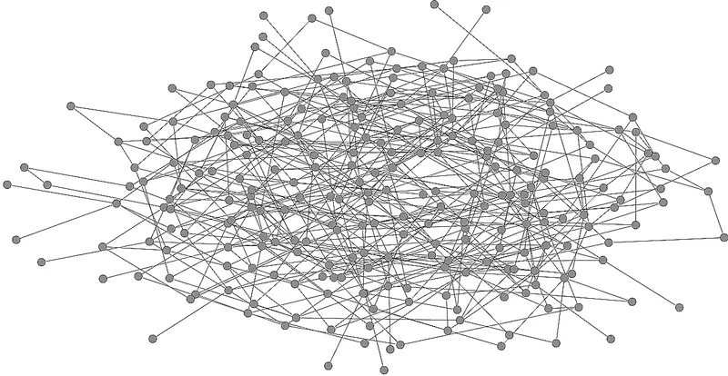 b Случайная сеть с тем же количеством связей Рис 11 Человеческая сеть и - фото 2