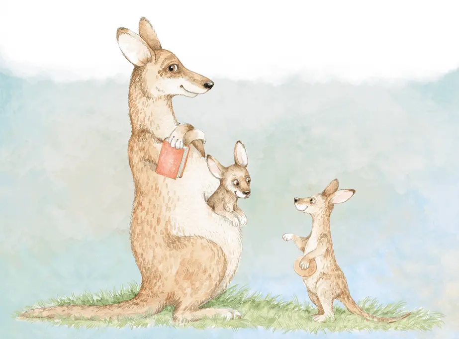 Для деток которые грызут ногти Гдето в далекой Австралии жила крошка кенгуру - фото 2
