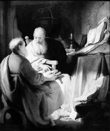 Рембрандт Диспут двух ученых Спор апостолов Петра и Павла ок 1628 дерево - фото 4