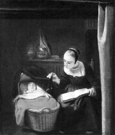 Николас Мас Молодая женщина у колыбели 16521662 холст масло II Рембрандт - фото 12