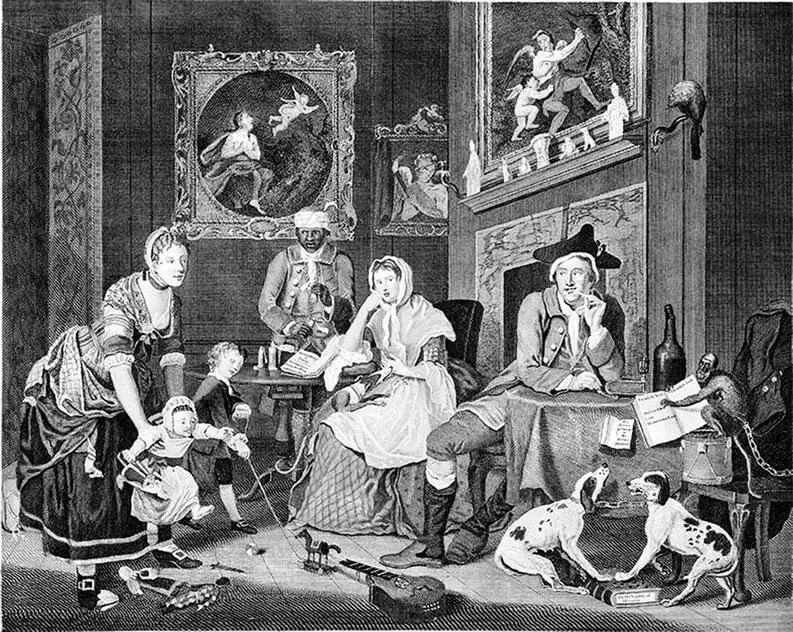 Джон Коллетт Расстройство брака 1765 раскрашенная гравюра с картины маслом - фото 78