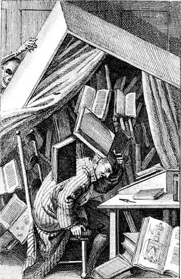 Смерть библиофага гравюра из книги Иоганна Музеуса Видения смерти в манере - фото 116