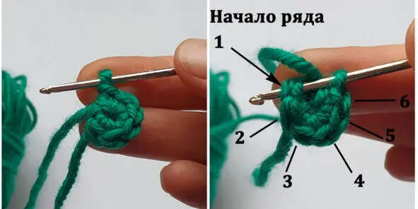 2 способ 6 Сбн в кольцо амигуруми 1 Связать первую петлю см Урок 3 - фото 23