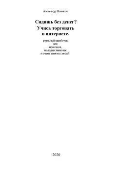 Александр Новиков - Сидишь без денег? Учись торговать в интернете. Реальный заработок для новичков, молодых мамочек и очень занятых людей