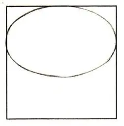 2 Draw an ellipse in the upper half of the square 3 Draw the shape of the - фото 29