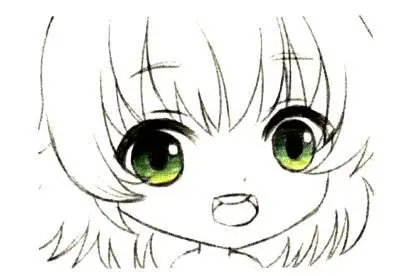 Use brown pencils to draw the colors of the eyes and pupils and dark green - фото 43