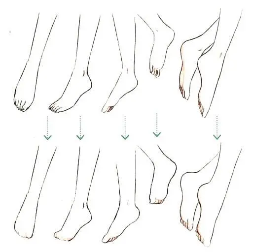 The picture above is a comparison of the normal foot deformed into the chibis - фото 6
