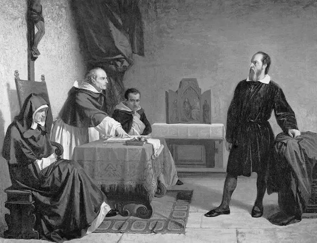 Кристиано Банти Галилей перед Инквизицией 1857 холст масло Место сикофанта - фото 16