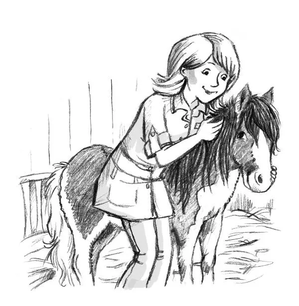 Тихонько она подошла к другому пони худой каштановой лошадке по кличке Рози - фото 9