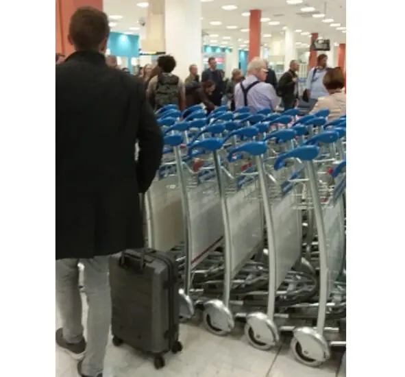 А здесь тележки бесплатно А так долетели в целом хорошо Вышли из аэропорта - фото 20