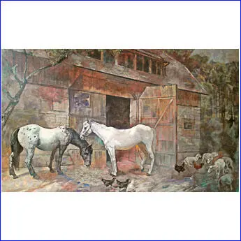 Peters Farm in Mullenbach Size 220x160 cm Canvas tempera created for the - фото 8