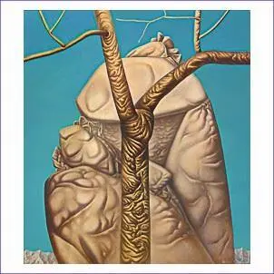 Rock and tree 137Х110 cm canvas oil Скала и дерево137Х110 смх м - фото 41