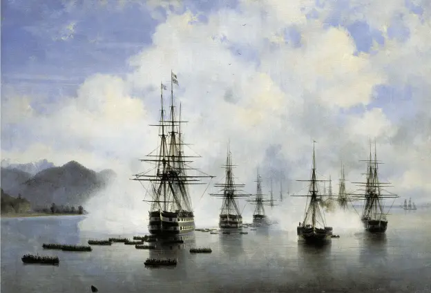 Десант Н Н Раевского в Субаши 1839 год Художник И К Айвазовского И - фото 10