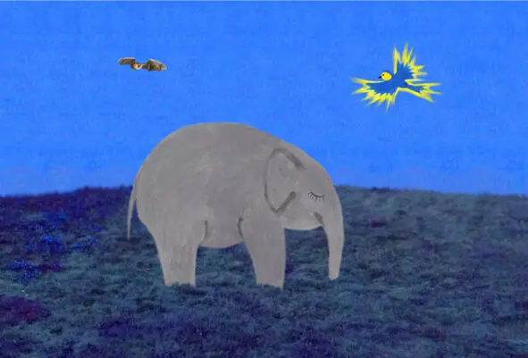 Грустный слон увидел сон Будто он не грустный слон А весёлая синица Жаль - фото 4