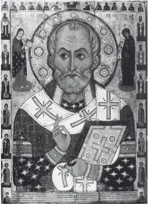 Святитель Николай Икона Новгород XIII в При крещении произошло событие - фото 6