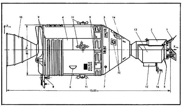 Илл 2 Схема корабля Аполлон по проекту ЭПАС 1в Помните как небольшая - фото 5
