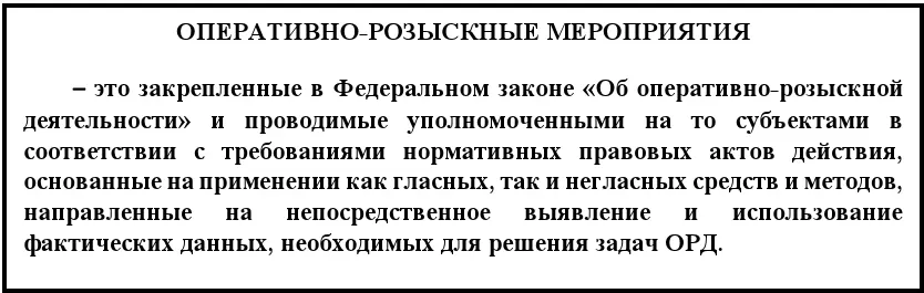 ОРМ проводятся при осуществлении оперативнорозыскной деятельности согласно ч - фото 1