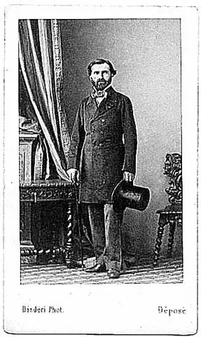 Фотопортрет Джузеппе Верди в формате визитной карточки 1850е Герард - фото 4