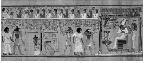 Рис 1 Слева изображено как бог Анубис с телом человека и головой шакала - фото 1