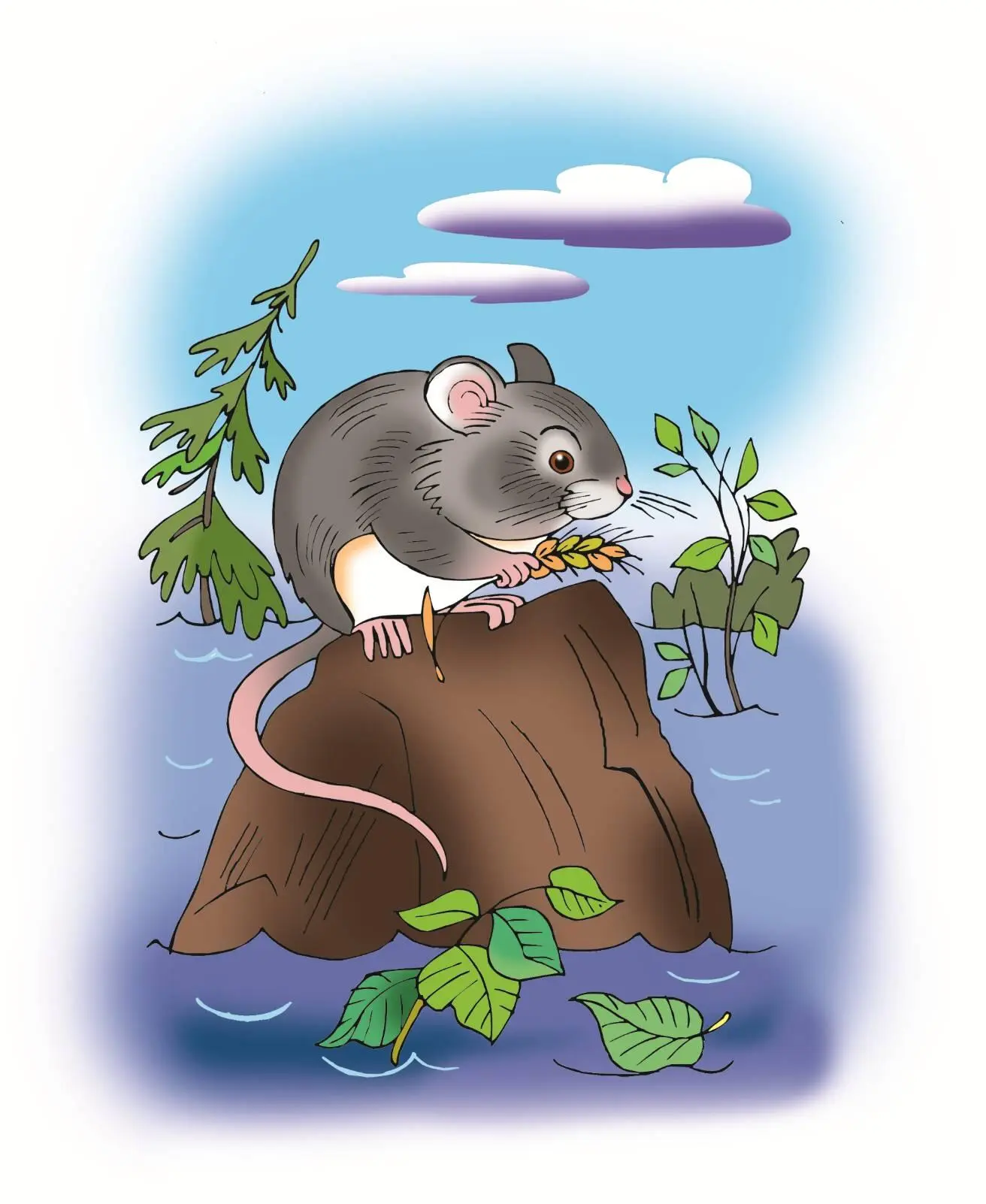 Мышонок Прибежал Мышонок на опушку леса Помогите спасти добро река выходит - фото 10