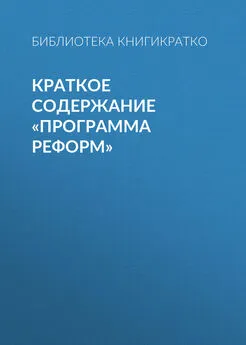 Библиотека КнигиКратко - Краткое содержание «Программа реформ»