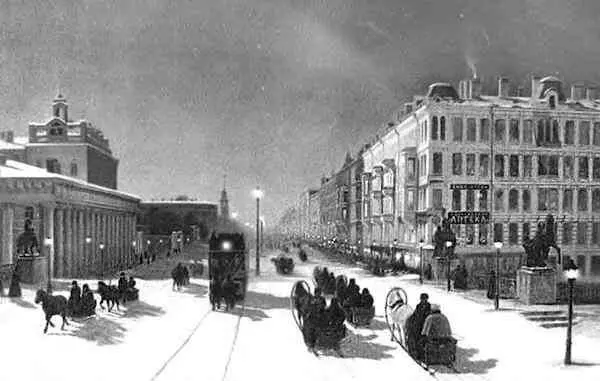 В сумерках на Невском проспекте Худ Н А Сергеев 1892 г Через два года - фото 25