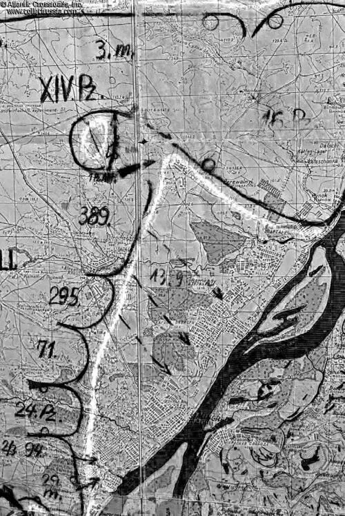 Немецкая карта на 130942 расположение дивизий 6й армии Паулюса и 4й - фото 3