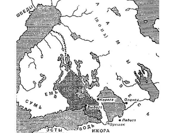Рисунок 3 Граница 1323 г и карельские новгородские погосты отошедшие к - фото 21