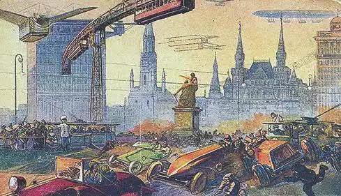 На этой открытке из серии Москва будущего предсказано появление монорельса и - фото 59