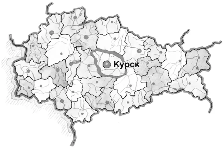 Карта Курской области Если перевести количество заболевших в год на - фото 1
