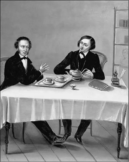 Пушкин и Гоголь Художник НМ Алексеев Наступающий 1836 г Гоголь встречает в - фото 18