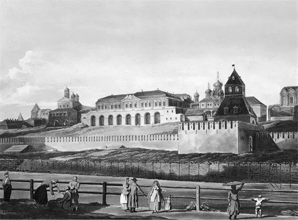 Вид Императорского дворца в Кремле до пожара 1812 года Панорама Кремля - фото 2