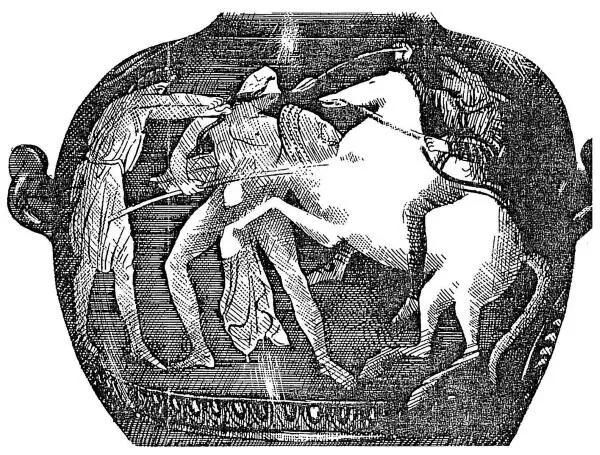 Бой персидского всадника с греческими гоплитом и лучником Аттическая - фото 10