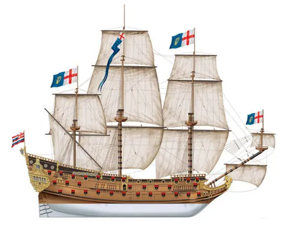 Английский 60пушечный корабль Джеймс 14 мая 1652 года капитан Энтони Янг - фото 1