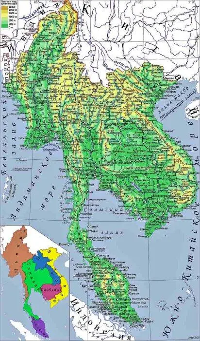 На полуострове Индокитай располагаются государства Вьетнам Камбоджа Лаос - фото 1