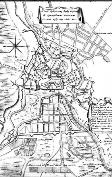 План Харькова 1787 г Во время пожара 1733 года Успенский собор сильно - фото 11