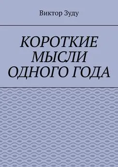 Виктор Зуду - Короткие мысли одного года. Чем короче мысль, тем глубже суть