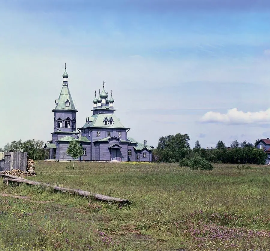 Никольская церковь в Лаврово СанктПетербургская губерния 1909 г Вид на - фото 5