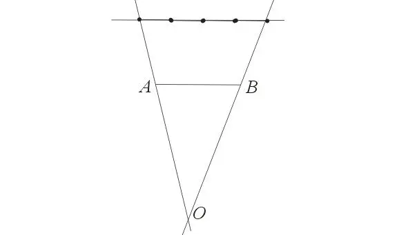 Через точку О и остальные точки проводим прямые которые и отсекают на отрезке - фото 7