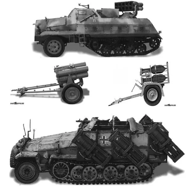 Рис 14Германские реактивные установки периода ВОВ Panzerwerfer 42 Миномет - фото 4