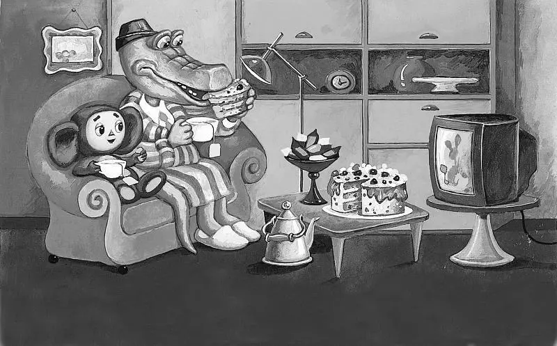 Они пили чай с конфетами и смотрели мультфильмы по телевизору Но однажды - фото 3